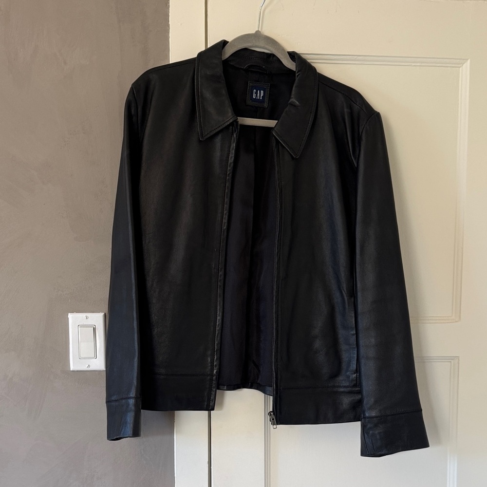 Vintage GAP Classic Black Leather Jacket